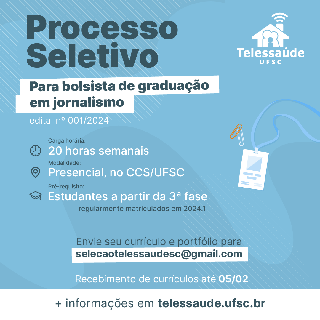 TelessaúdeUFSC_Edital001-2024_Jornalismo